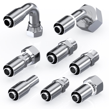 Trale · DICSA Fitinguri de sertizare inox dintr-o singură piesă pentru furtun PTFE neted seria One-Piece PTFE/R14