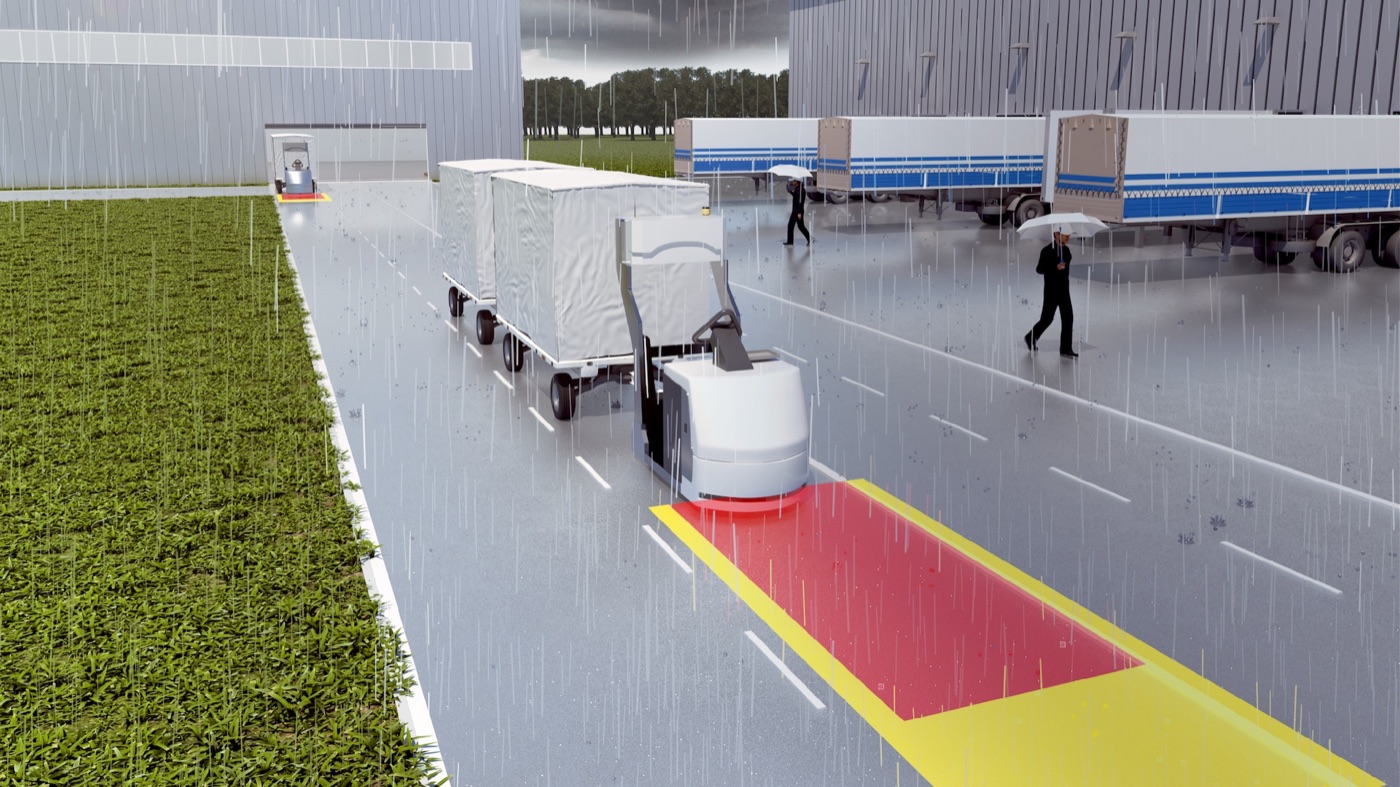 SICK Sisteme de siguranță pentru vehicule automate seria AGV Dynamic Weather Assist