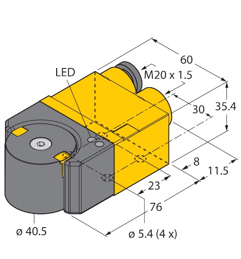 Turck Senzor inductiv de unghi seria RI360P1